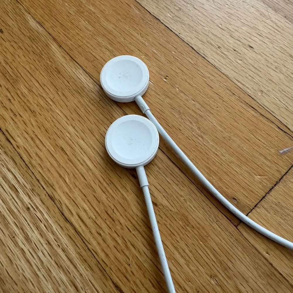 2 (two) Apple - IWatch Watch Magnetic Fast Charger to USB-C Cable (1 m) - White